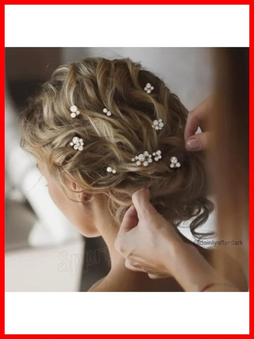 U Shaped Pearl Wedding Hair Pins, Set of 9 - Bridal Hair Accessories